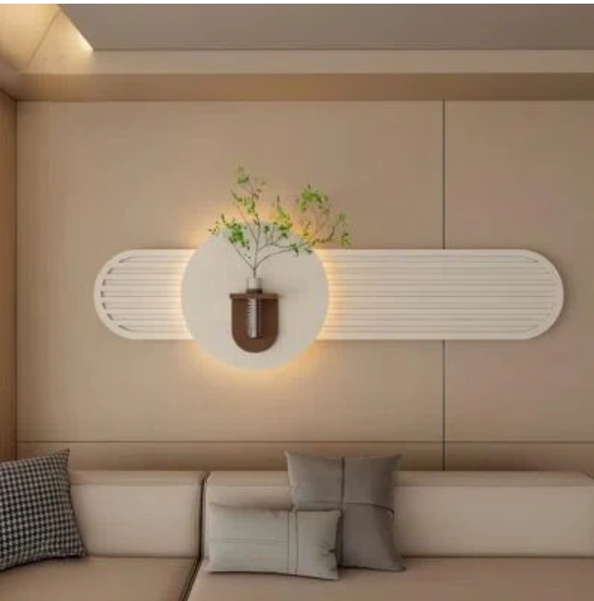 Altın Vazo — LED'li Duvar Tablosu 50×150