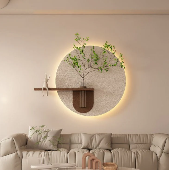 Lotus — LED'li Duvar Tablosu 50×50